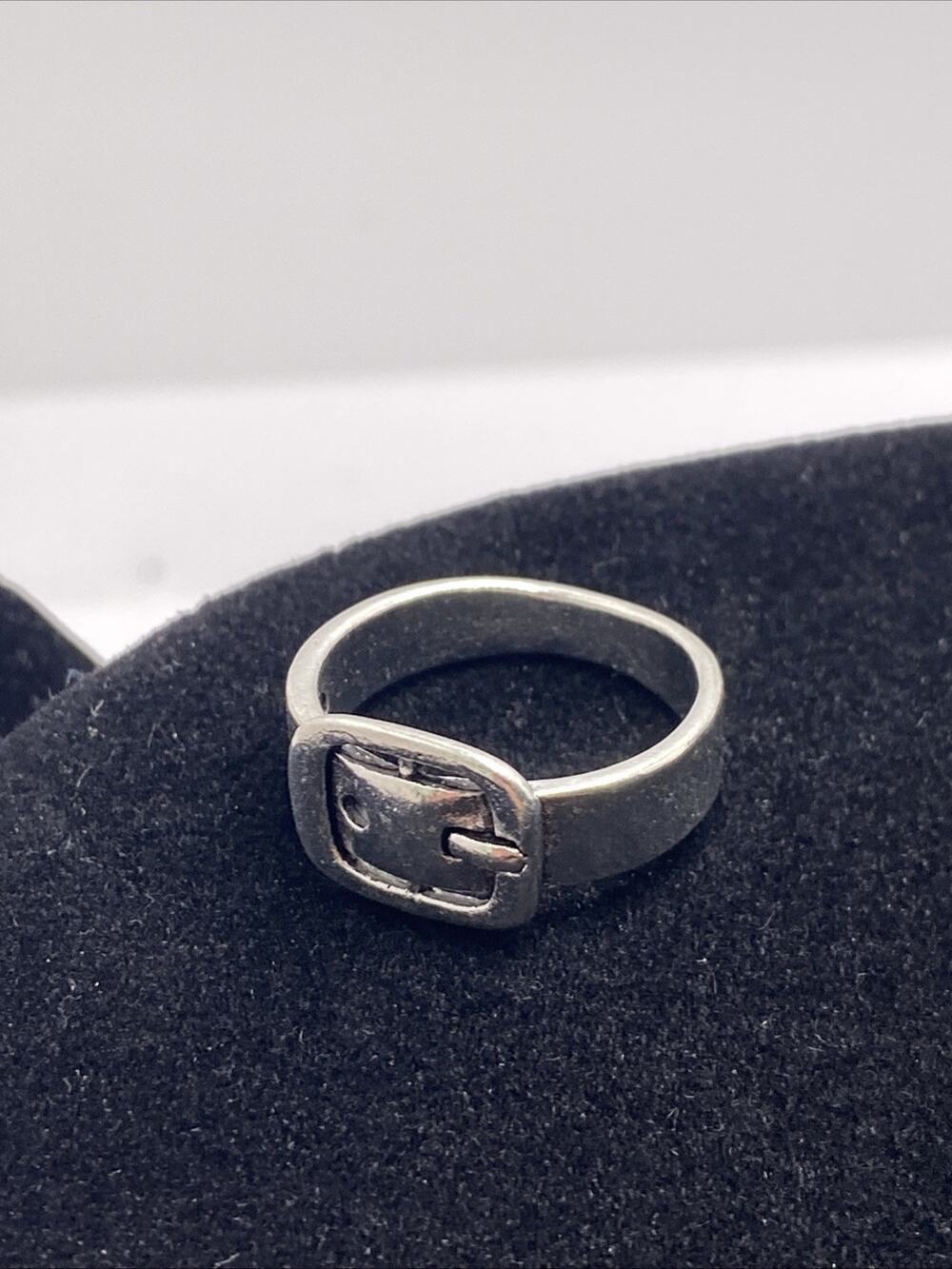 Womens Belt Silver Tone Ring Size 6